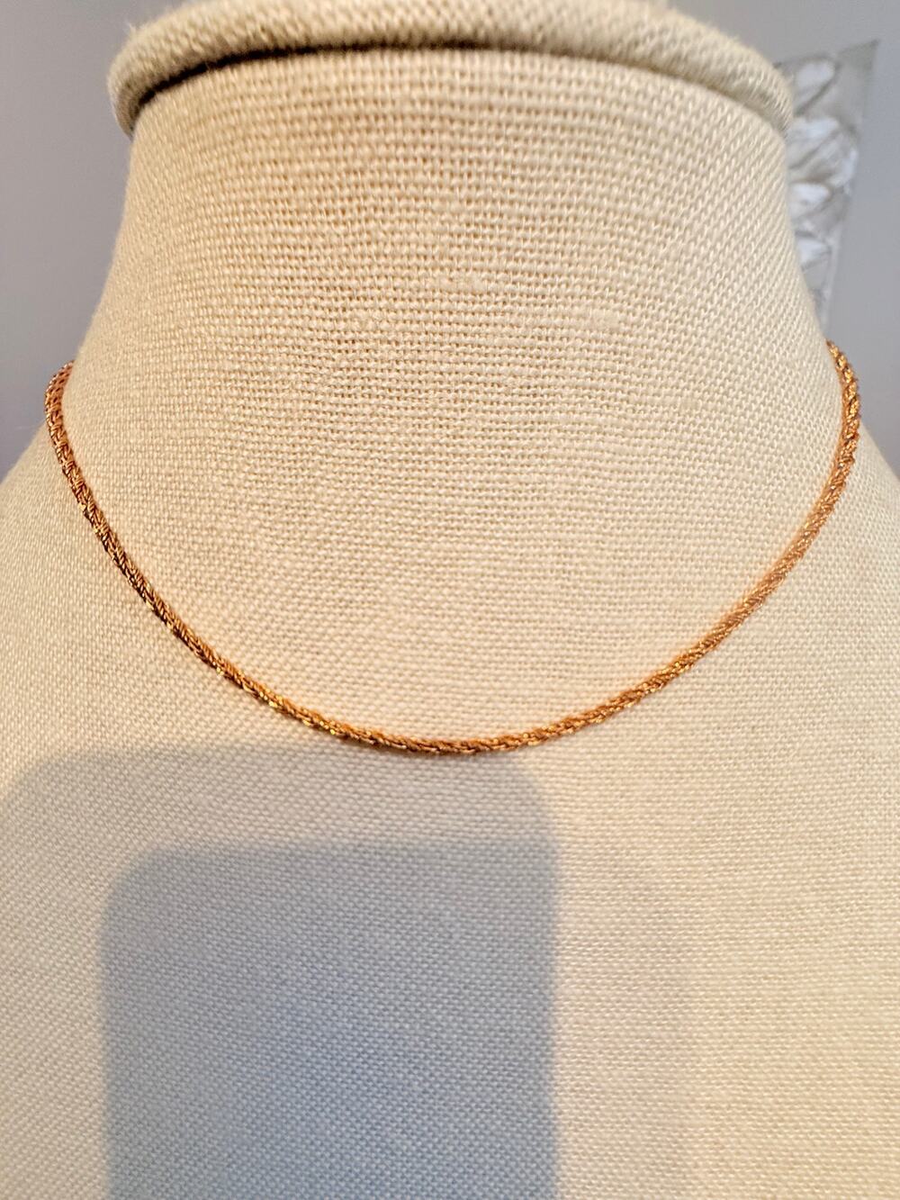 Napier Gold Tone Rope Chain Necklace 16”